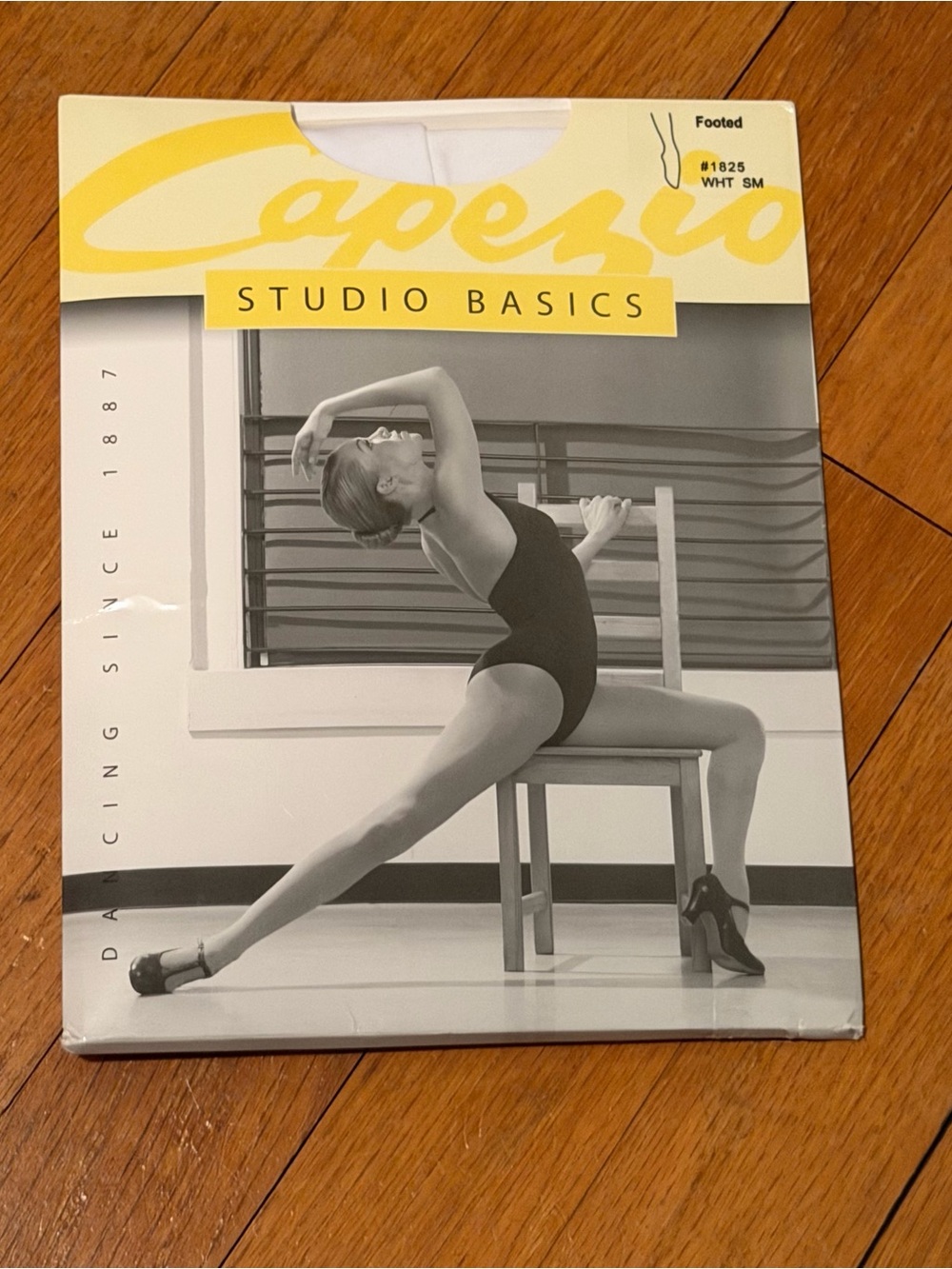 Capezio White Studio Basics Footed Dance Tights